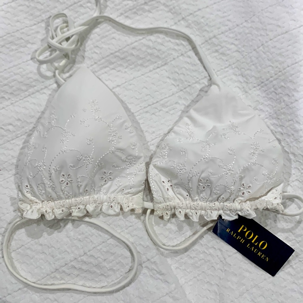Ralph Lauren White Bikini Top